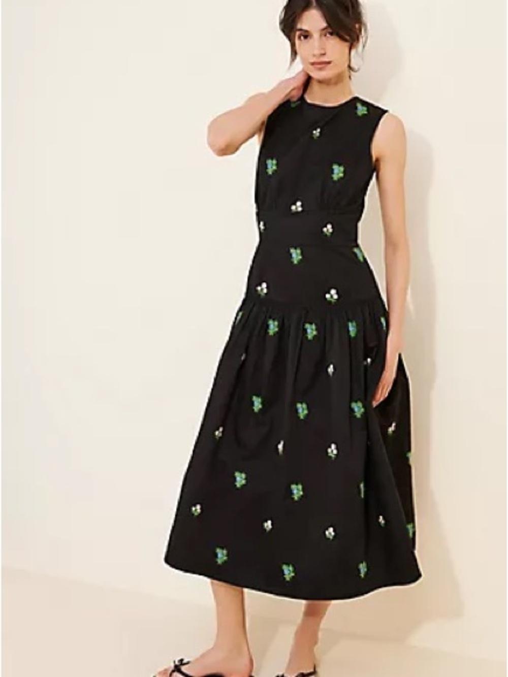 Pinnacle By Shruti Sancheti Ditsy Embroidered Midi Dress size XL EUC